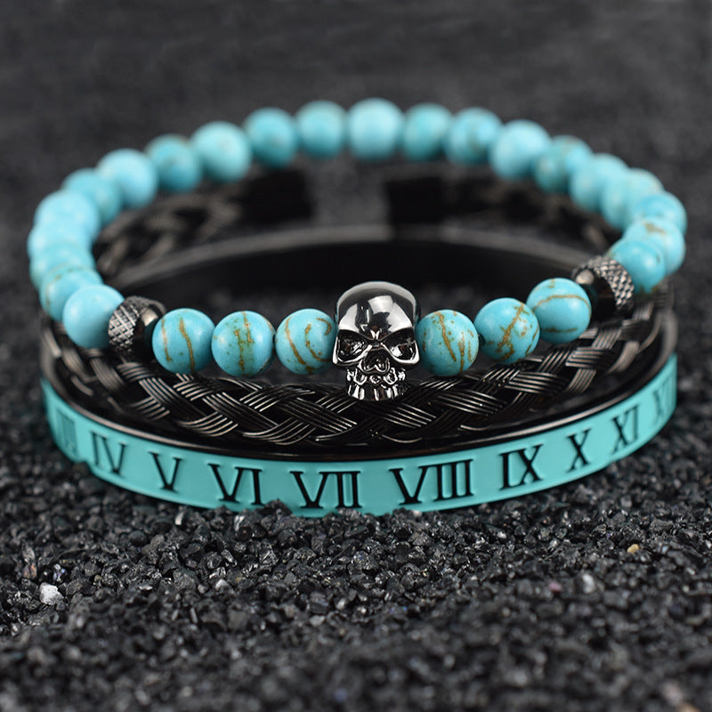 Natural Handcrafted Turquoise Bracelet for Men's Protection by Tinkers