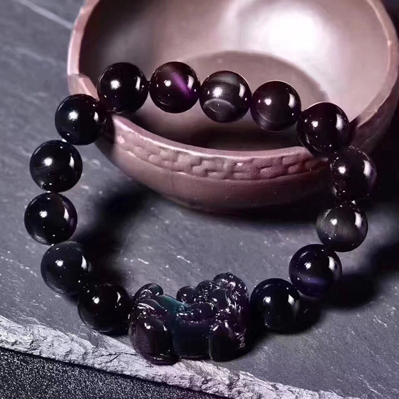 Tinkers Tinkers Eye Obsidian Crystal Bracelet 8mm To 16mm Limited - 0