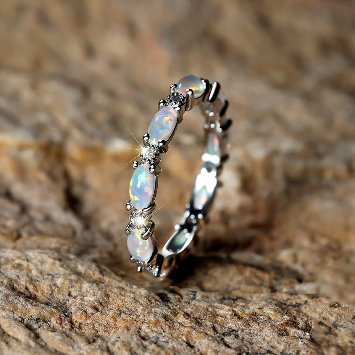 Exquisite Handcrafted Opal Ring for Women's Emotional Balance by Tinkers