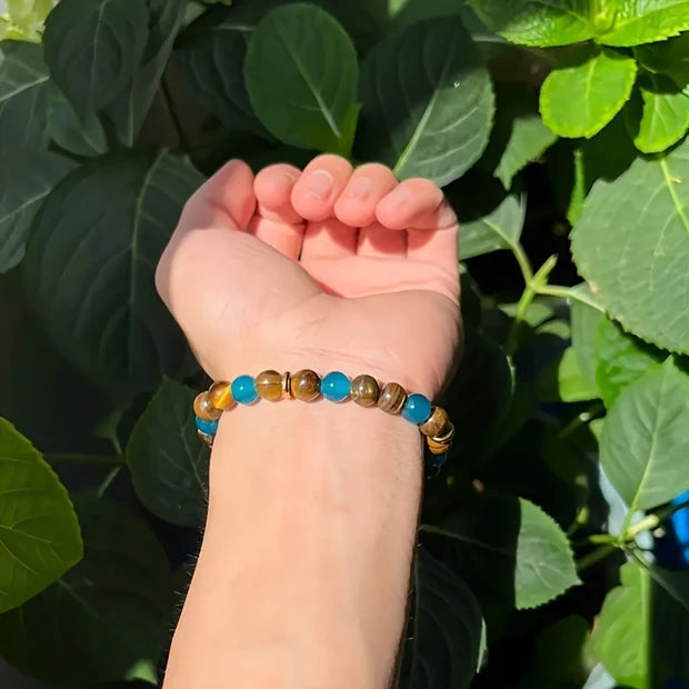 Natural Tigereye Crystal Beaded Bracelet Signature Edition