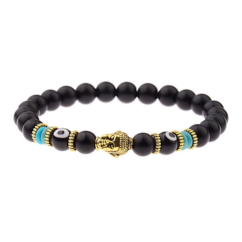Tinkers Buddha Head Alloy Signature Tiger Energy Stone Bracelet - 0