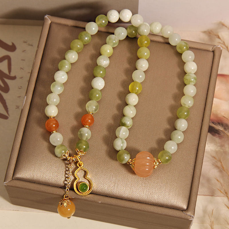 Green Milk in Water Double Ring Bracelet for Women