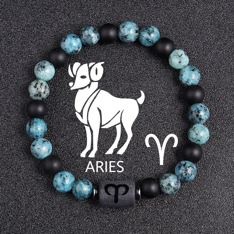 Tinkers Tinkers Rare Obsidian Zodiac Bracelet Twelve Constellations - Apparel & Accessories > Jewelry > Bracelets 0