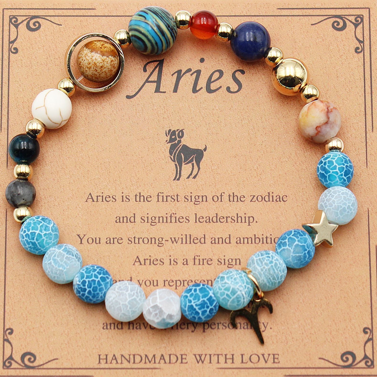 Tinkers Twelve Constellations Natural Stone Bracelet Zodiac Edition - 0