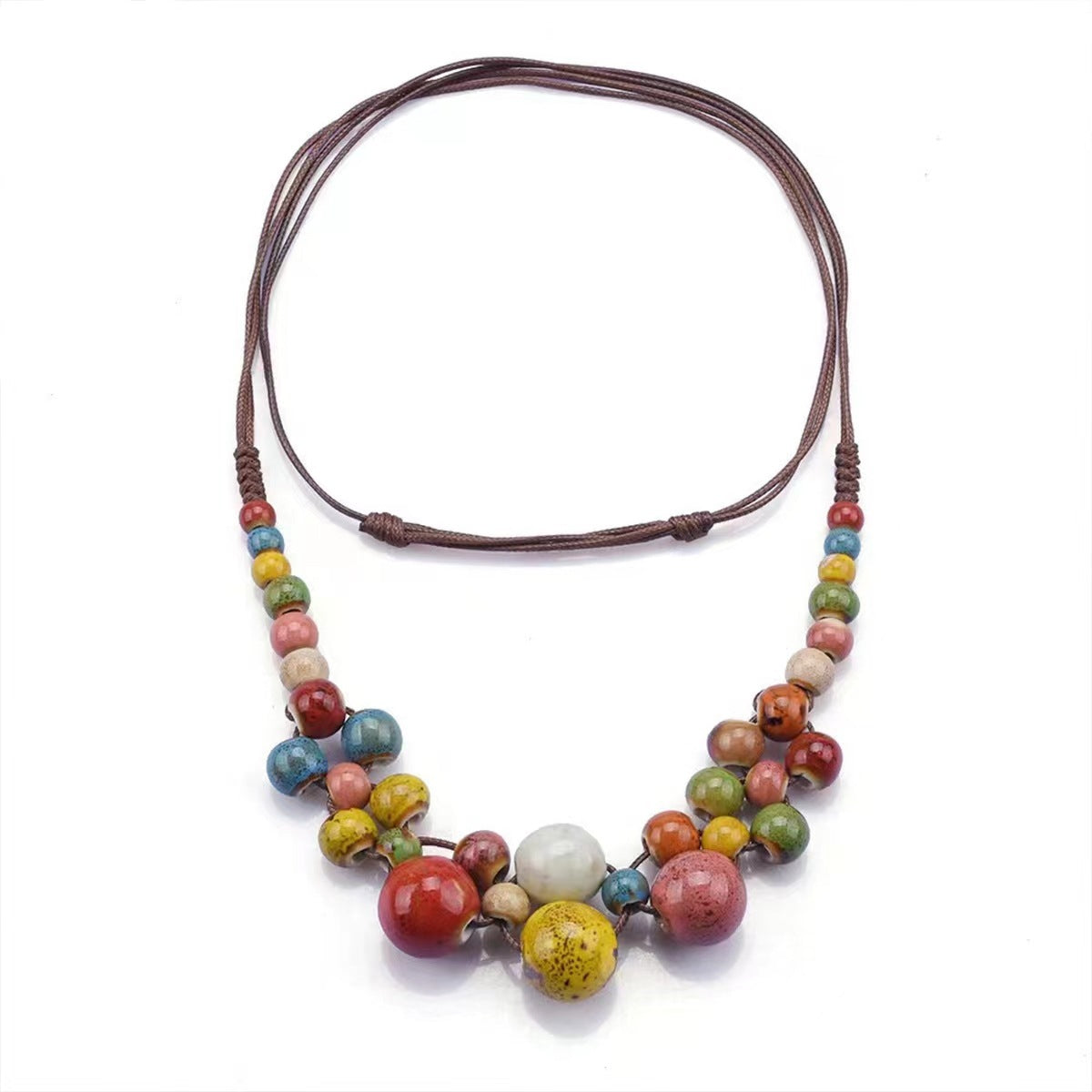 Tinkers Niche Design Beaded Necklace Ethnic Style Handmade Elite - 0
