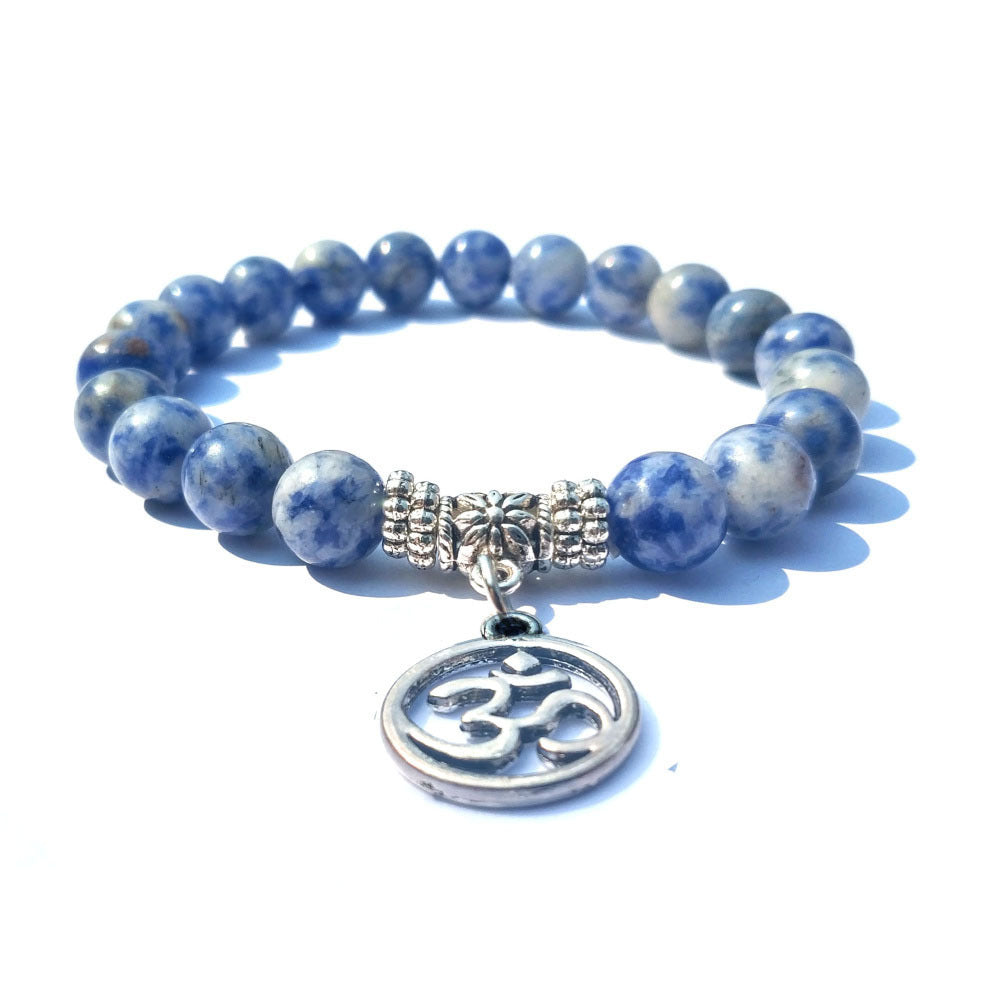 Handcrafted Blue Agate Protection Bracelet Unisex By Tinkers