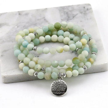 108 Life Tree Stone Bracelet – 6mm Natural Gemstone Mala