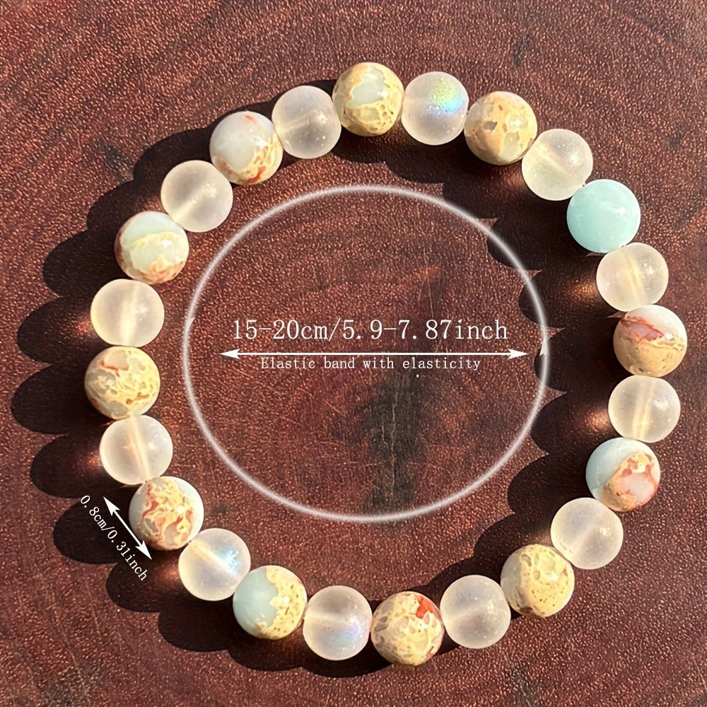 Tinkers Wooden Pattern Bracelet Mineral Gemstone Exclusive Style - 0