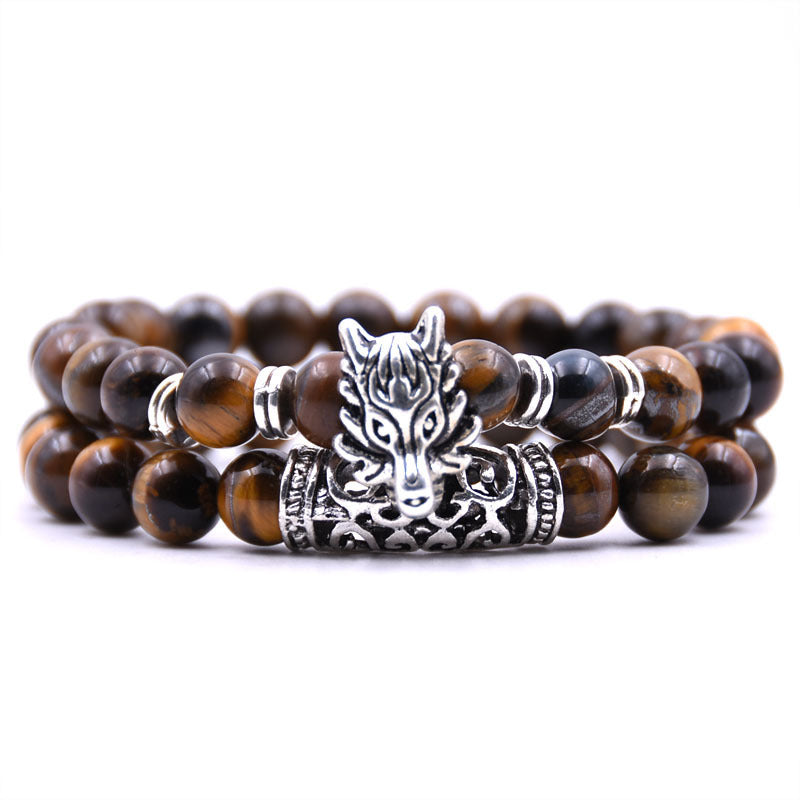 Natural Lava Stone Bracelet for Men Protection by Tinkers