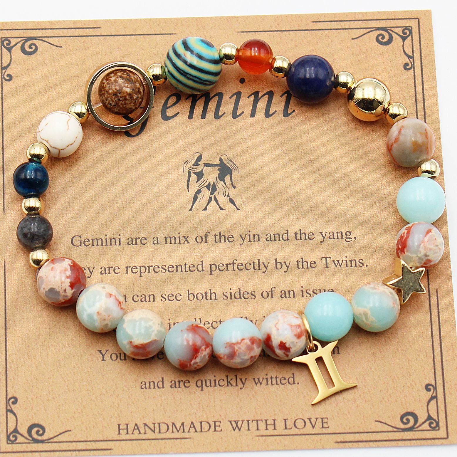Tinkers Twelve Constellations Natural Stone Bracelet Zodiac Edition - 0