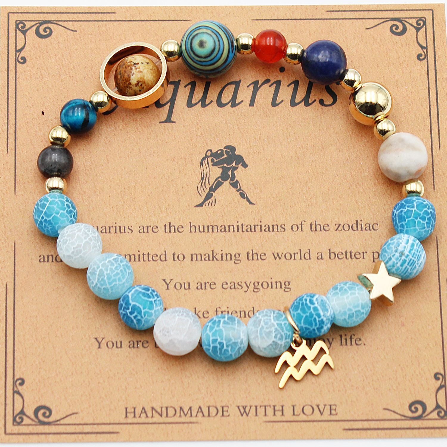 Tinkers Twelve Constellations Natural Stone Bracelet Zodiac Edition - 0