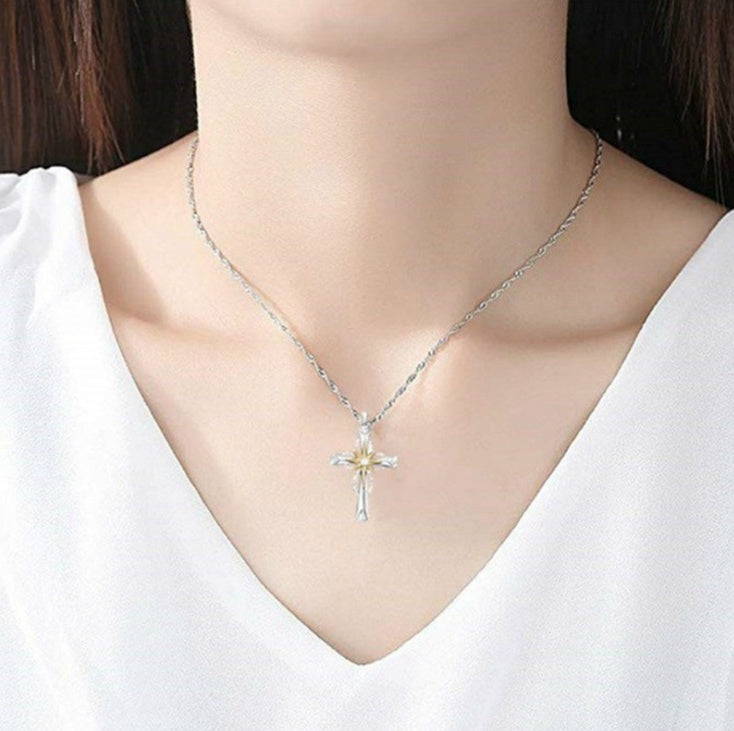 Handcrafted Natural Stone Octagonal Star Cross Pendant by Tinkers for Women