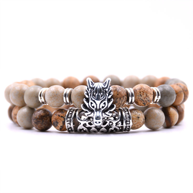 Natural Lava Stone Bracelet for Men Protection by Tinkers