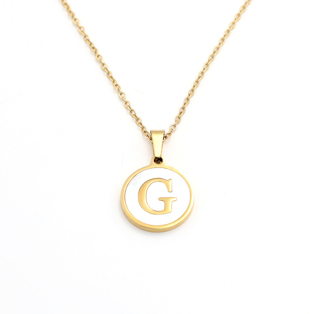 Handcrafted Natural Stone Alphabet Pendant by Tinkers for Empowerment