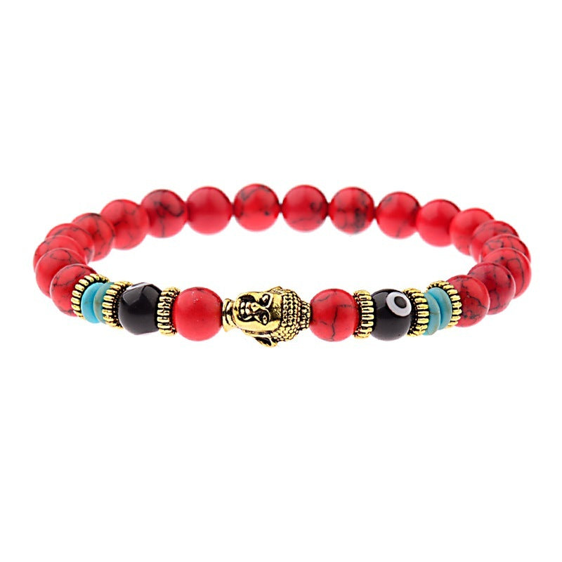 Tinkers Buddha Head Alloy Signature Tiger Energy Stone Bracelet - 0