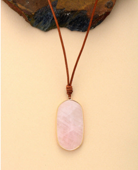 Handcrafted Pink Crystal Necklace for Love and Healing by Tinkers