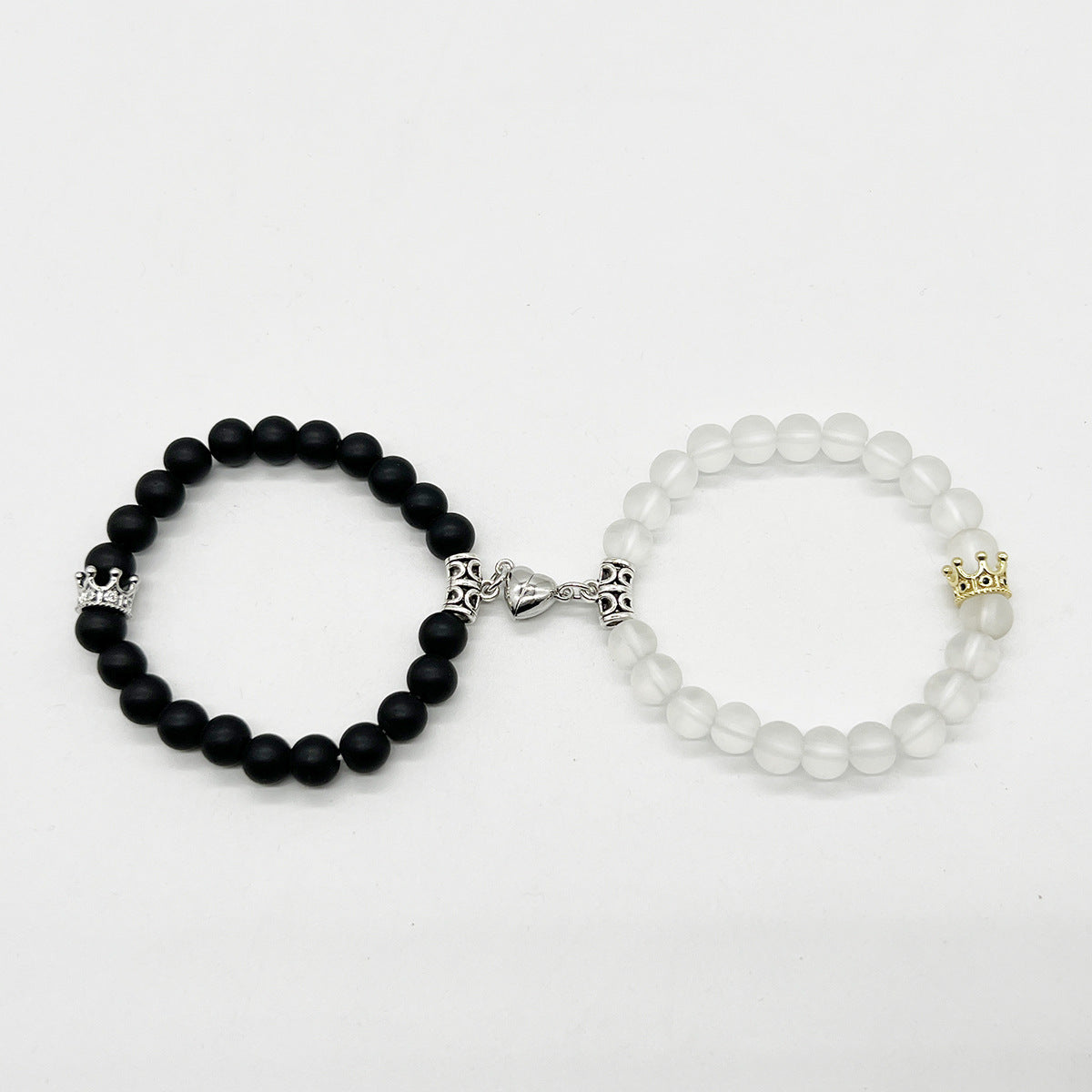 Tinkers White Turquoise Limited Handcrafted Heart Couple Bracelet - 0