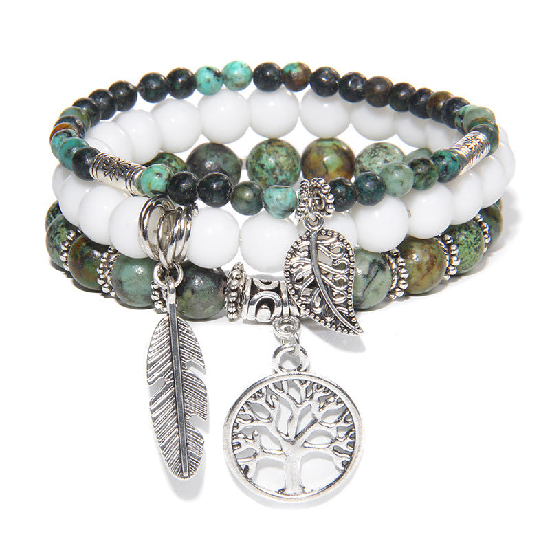 Handcrafted Turquoise Tree of Life Bracelet by Tinkers for Women's Healing
