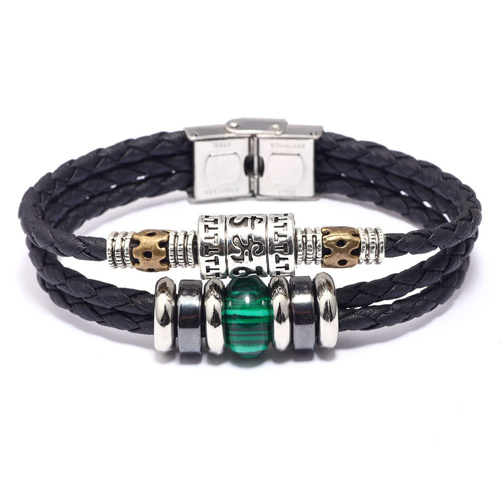 Tiger Eye Malachite Bracelet For Men Protection By Tinkers