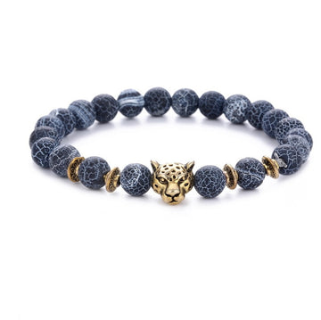 Natural Agate Leopard Bracelet for Men Protection by Tinkers