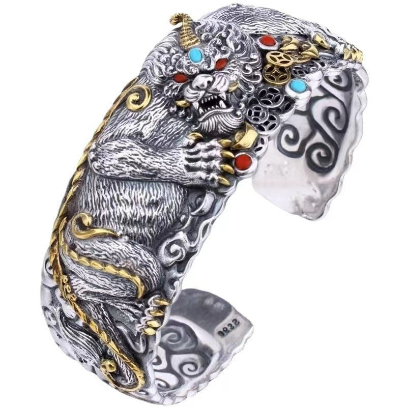 Tinkers Brand Open Adjustable Bracelet Dragon Phoenix Elite Design - 0