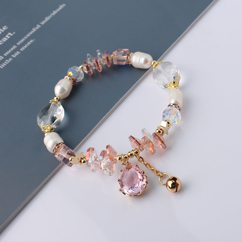 Tinkers Pearl Crystal Stitching Bracelet Korean Style Elite - 0