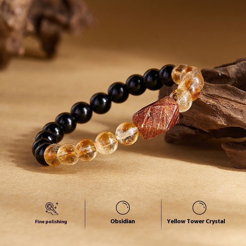 Premium Natural Obsidian Bracelet For Women Everyday Style