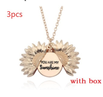 Sunflower Double Lettering Necklace By Tinkers Aura Balance