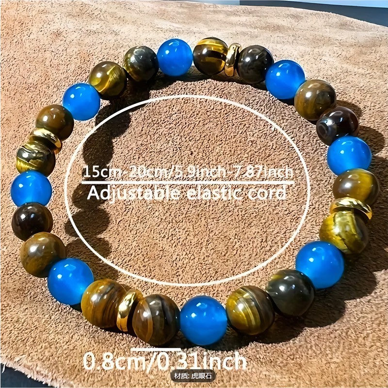 Tinkers Exclusive Tiger's Eye Stone Bracelet with Natural Beads - 0