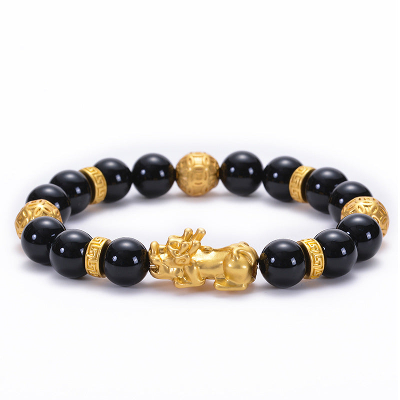 Black Agate Bracelet For Men Protection by Tinkers