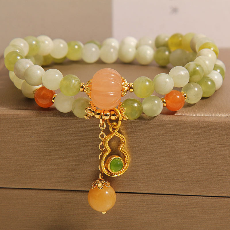 Green Milk in Water Double Ring Bracelet for Women