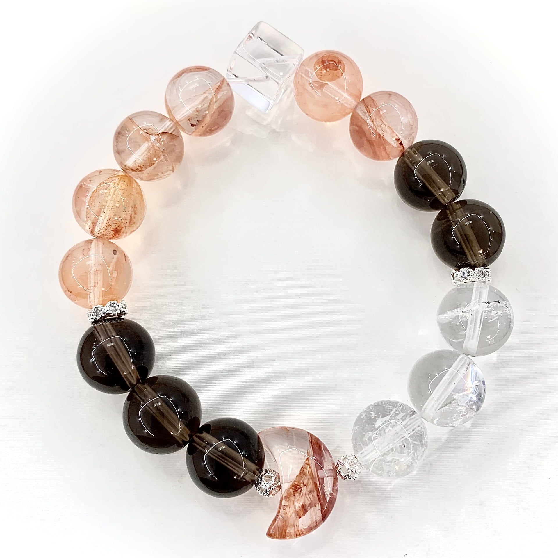 Natural White Crystal Healing Bracelet for Women by Tinkers