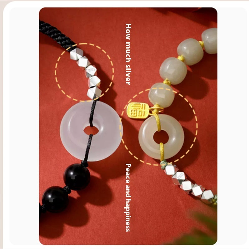 Peace Buckle Couple Braid Rope Hand Woven Bracelet All Ages