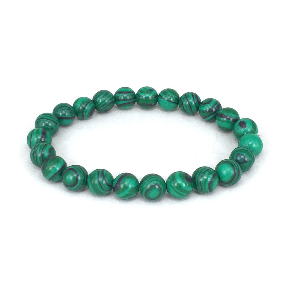 Tinkers Tinkers Matte Green Malachite Bracelet Elastic Strand Elite - Uncategorized 0