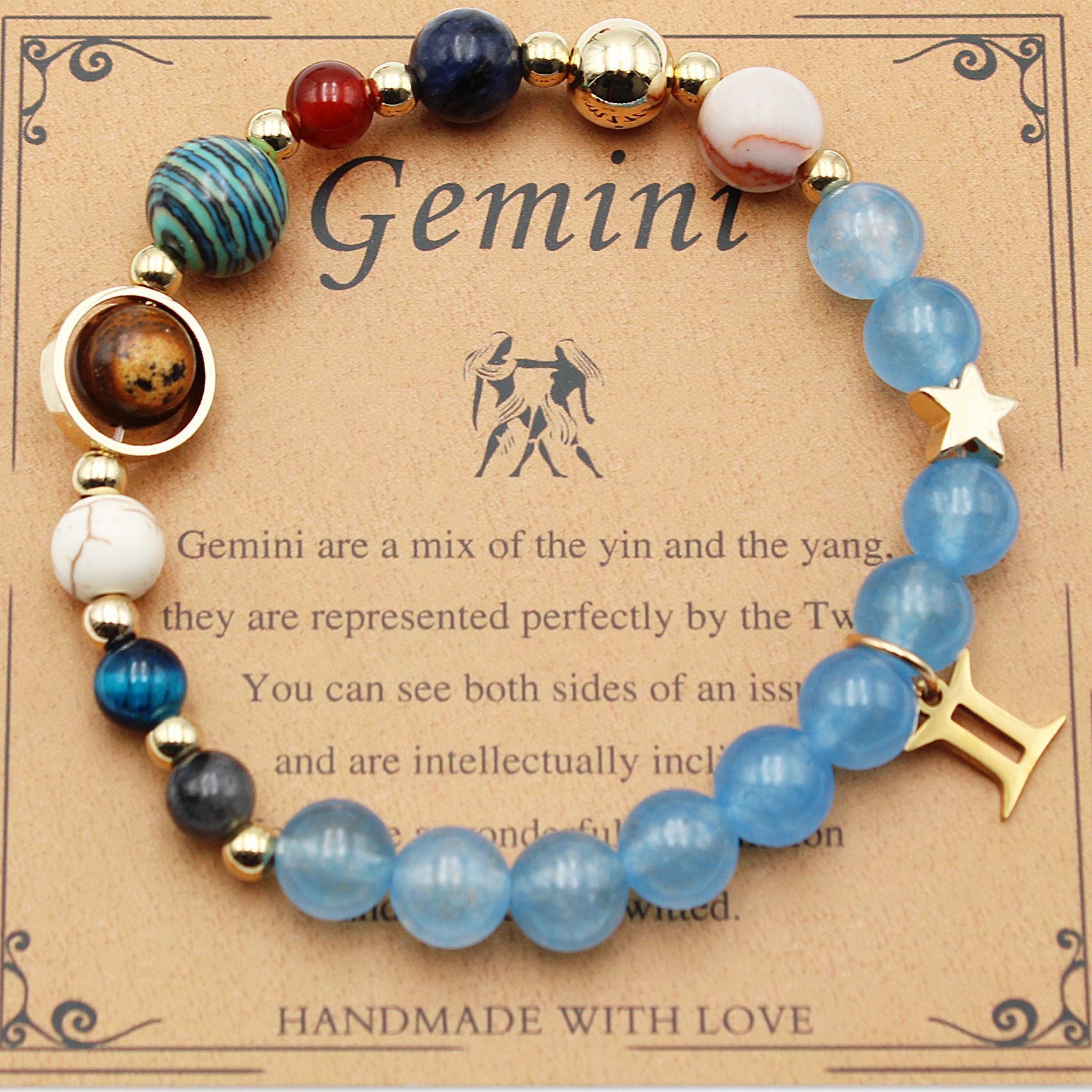 Tinkers Twelve Constellations Natural Stone Bracelet Zodiac Edition - 0