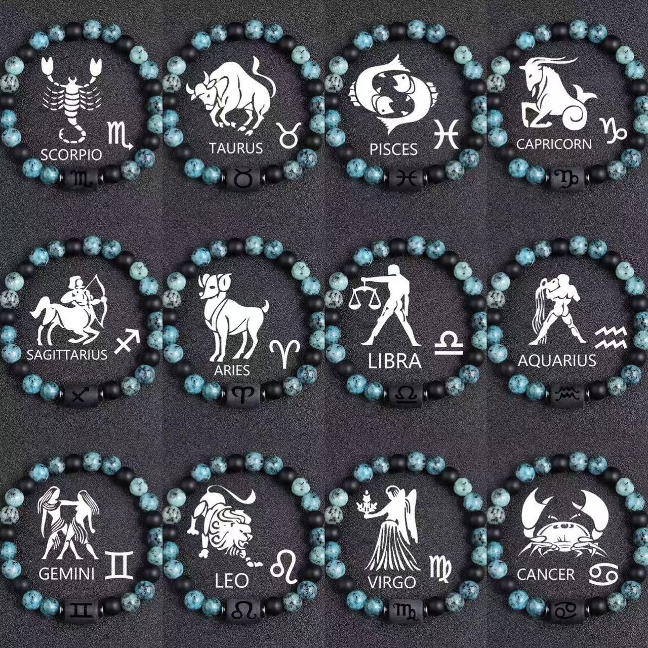Tinkers Tinkers Rare Obsidian Zodiac Bracelet Twelve Constellations - Apparel & Accessories > Jewelry > Bracelets 0