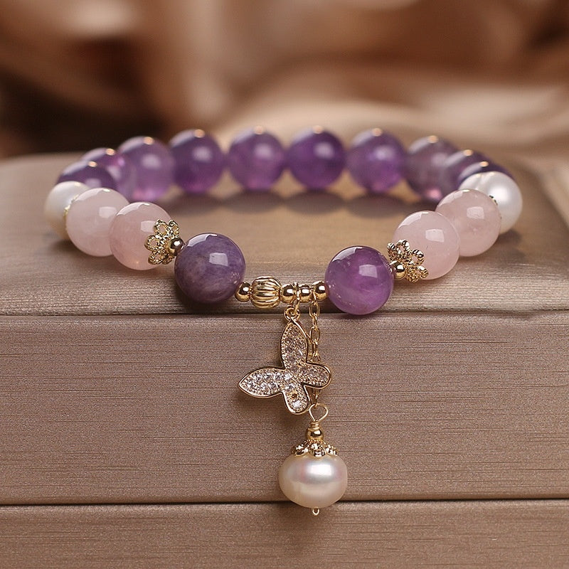 Amethyst Butterfly Bracelet For Women Healing By Tinkers