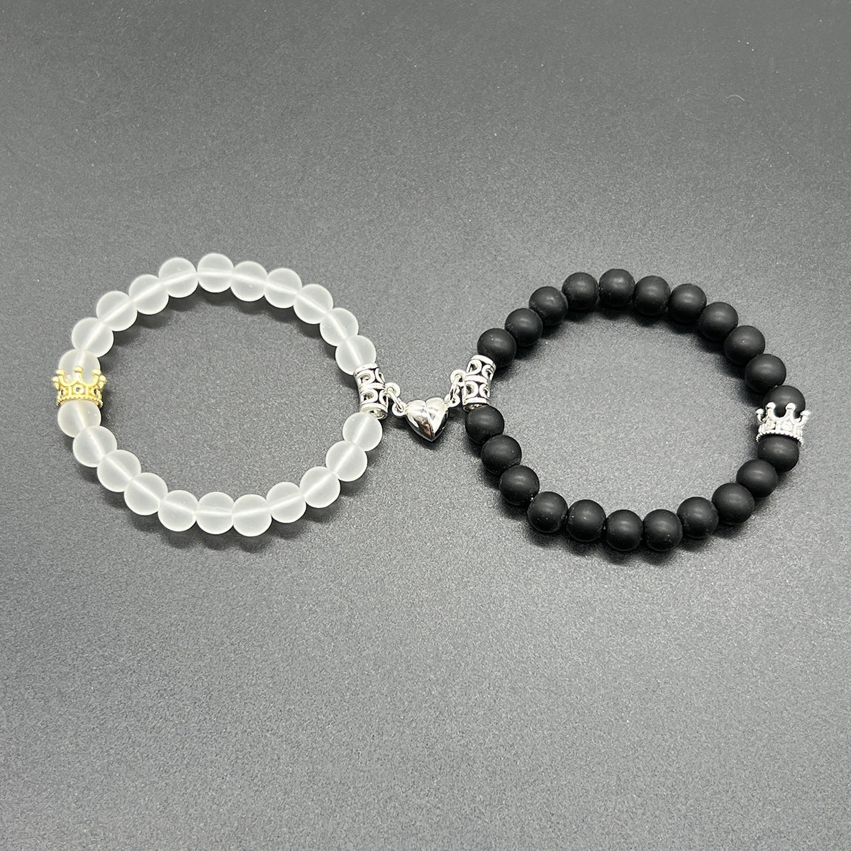 Tinkers White Turquoise Limited Handcrafted Heart Couple Bracelet - 0