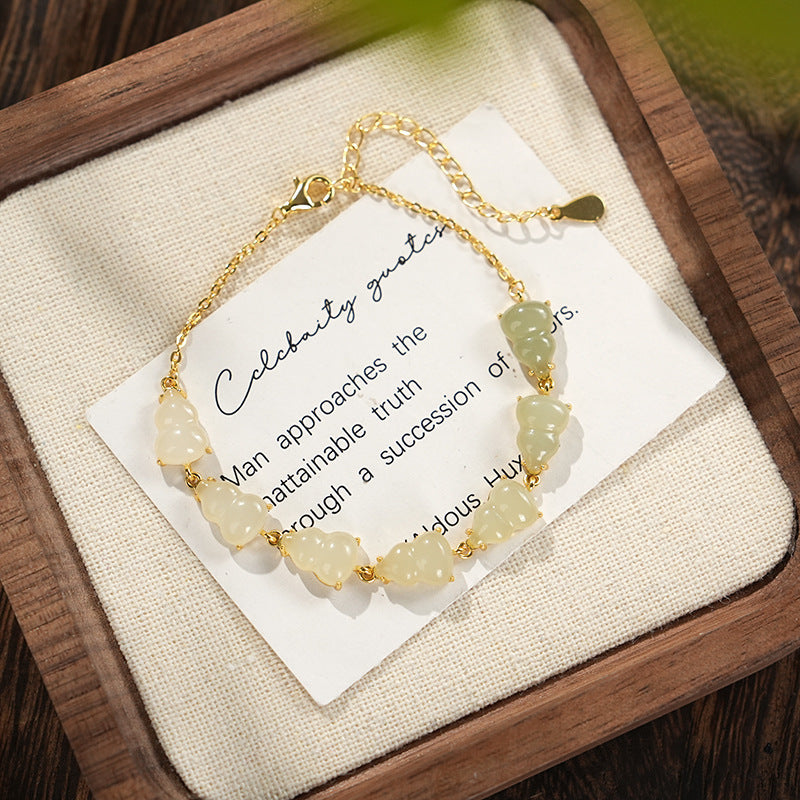 Hetian Jade Bracelet for Women Balance Healing by Tinkers