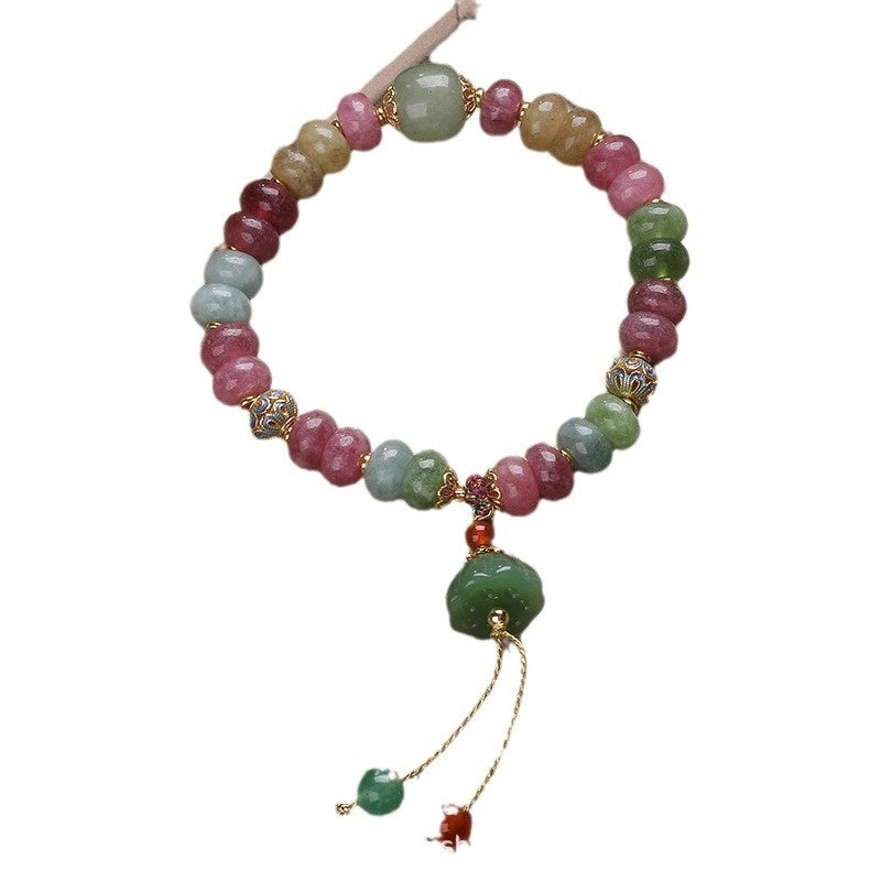 Natural Handcrafted Tourmaline Bracelet for Women's Protection by Tinkers