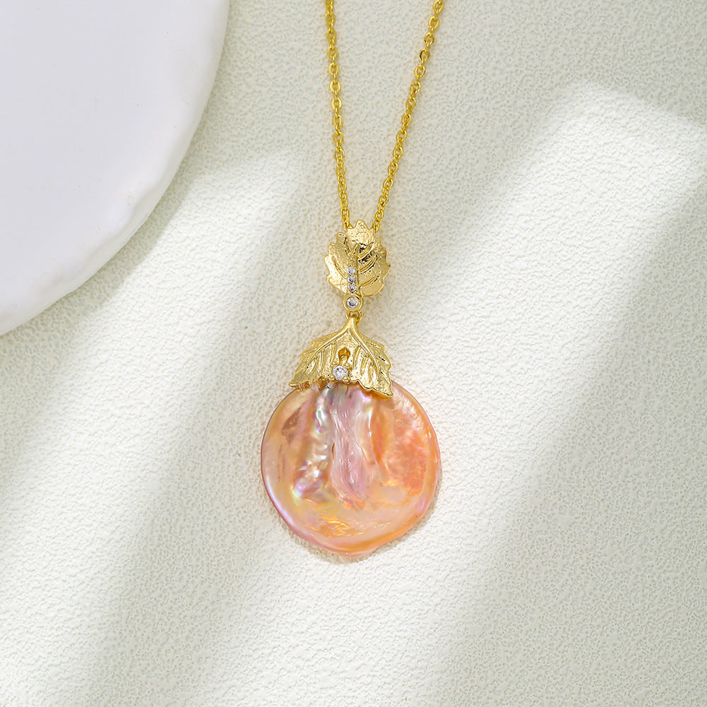 Barock Anhänger Süßwasserperlen Halskette Schlüsselbeinkette