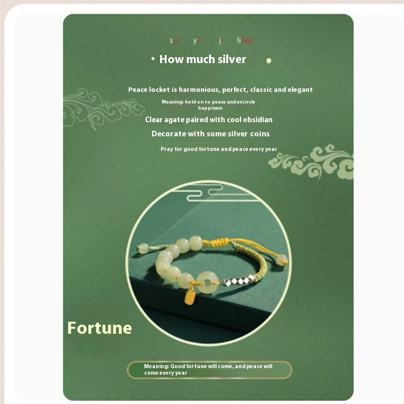 Peace Buckle Couple Braid Rope Hand Woven Bracelet All Ages