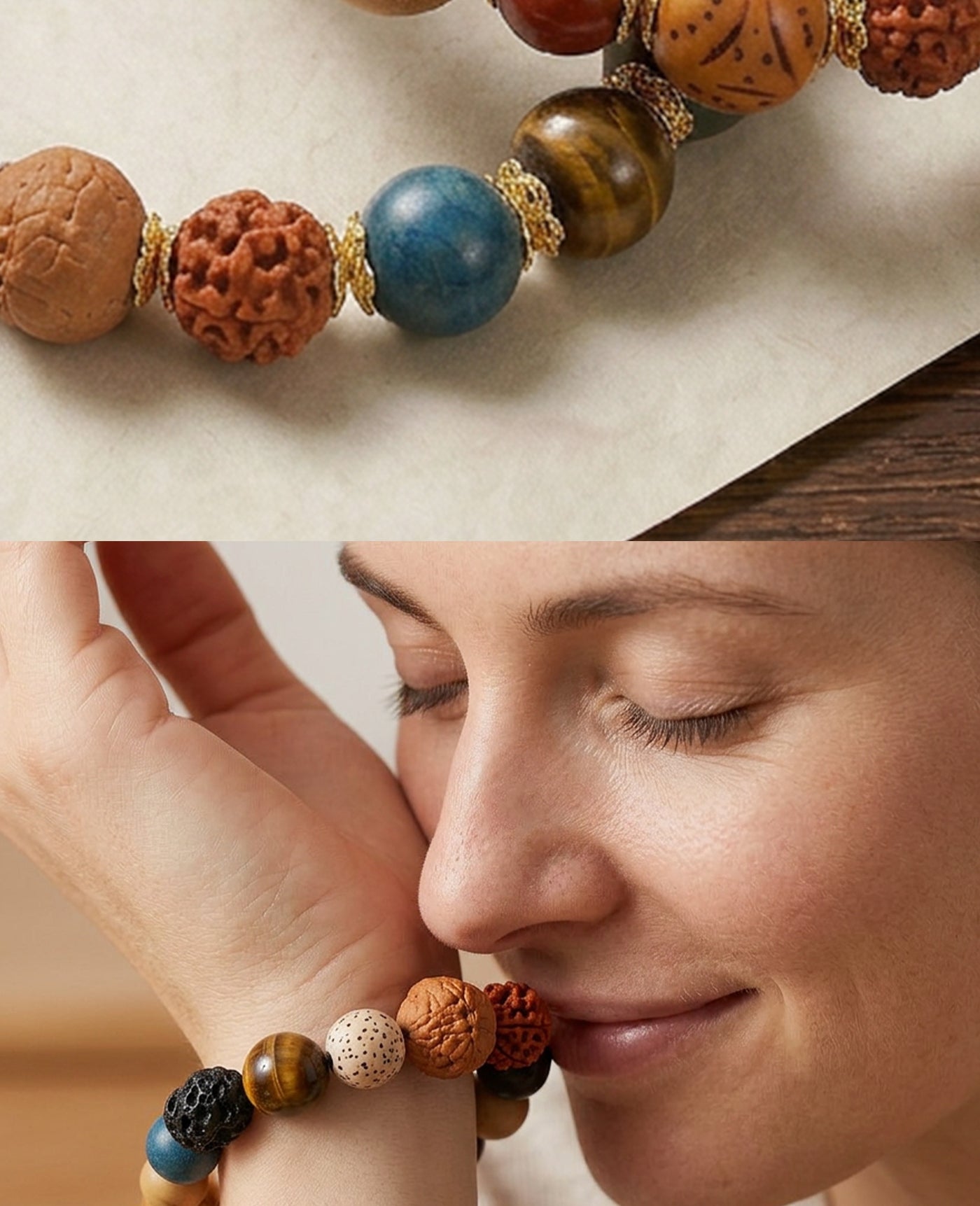 Ancient Five Elements Bracelet – Handcrafted Botanical Energy Beads