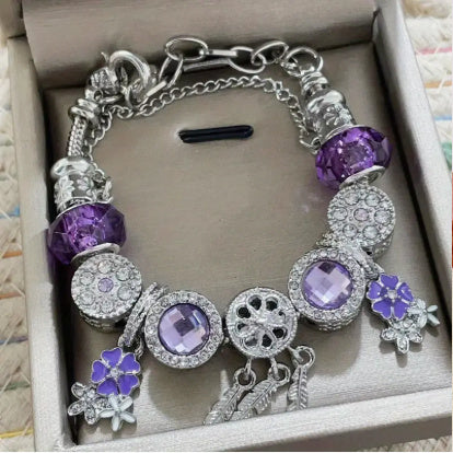 Amethyst Protection And Calm Handmade Dreamcatcher Bracelet