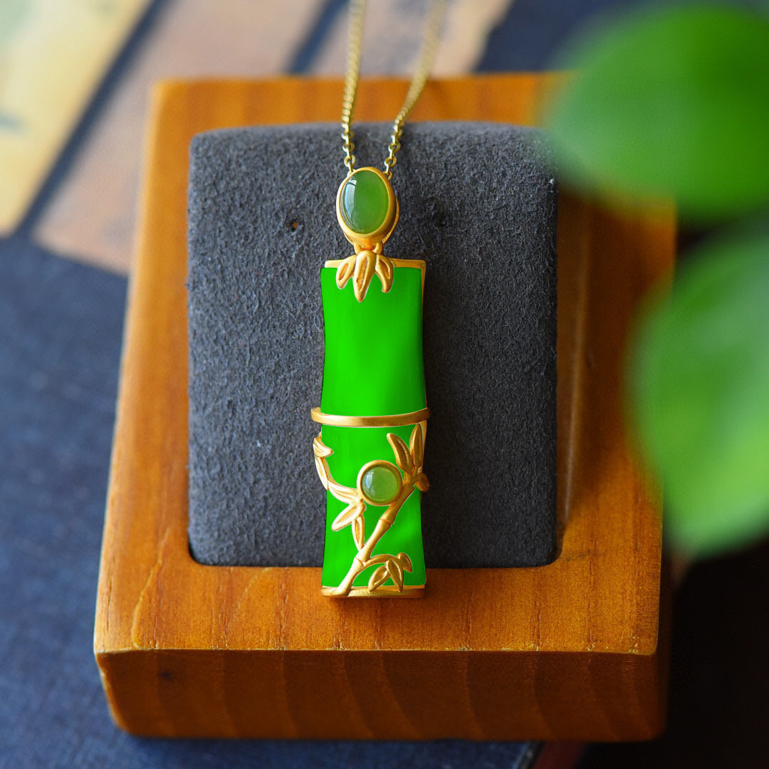 Lucky Bamboo Pendant Necklace By Tinkers - Spiritual Energy