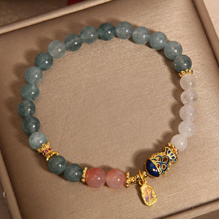 Tinkers Tinkers Blue Water Emerald Crystal Goldfish Bracelet Rare - 0