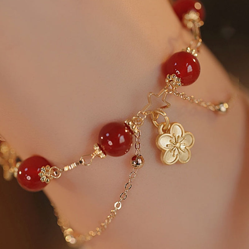 Tinkers Tinkers Red Agate Double Layer Bracelet Limited Edition - 0