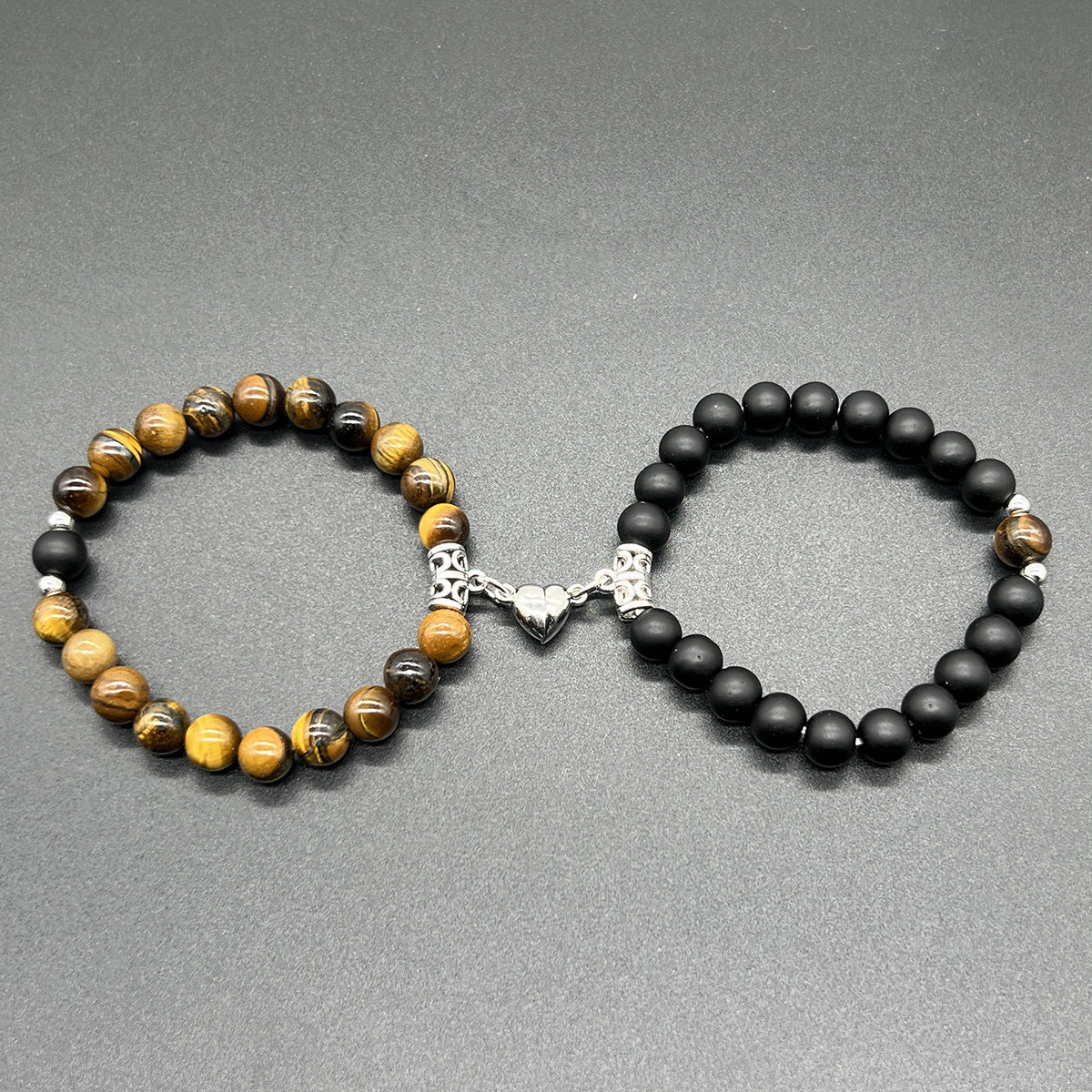 Tinkers White Turquoise Limited Handcrafted Heart Couple Bracelet - 0