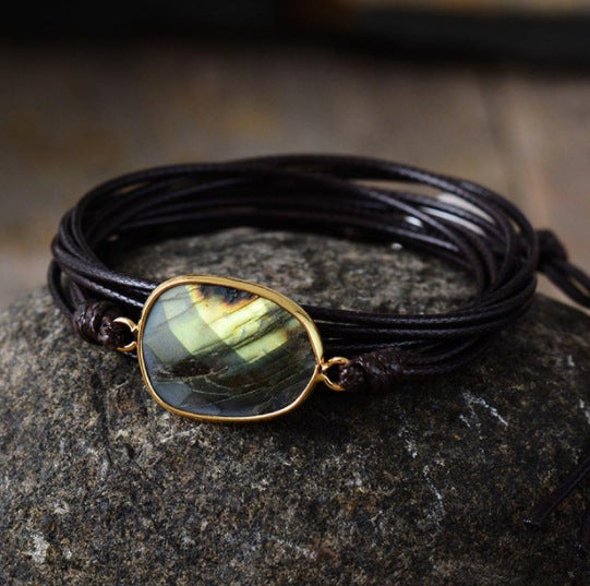 Labradorite Boho Bracelet By Tinkers - Aura Balance