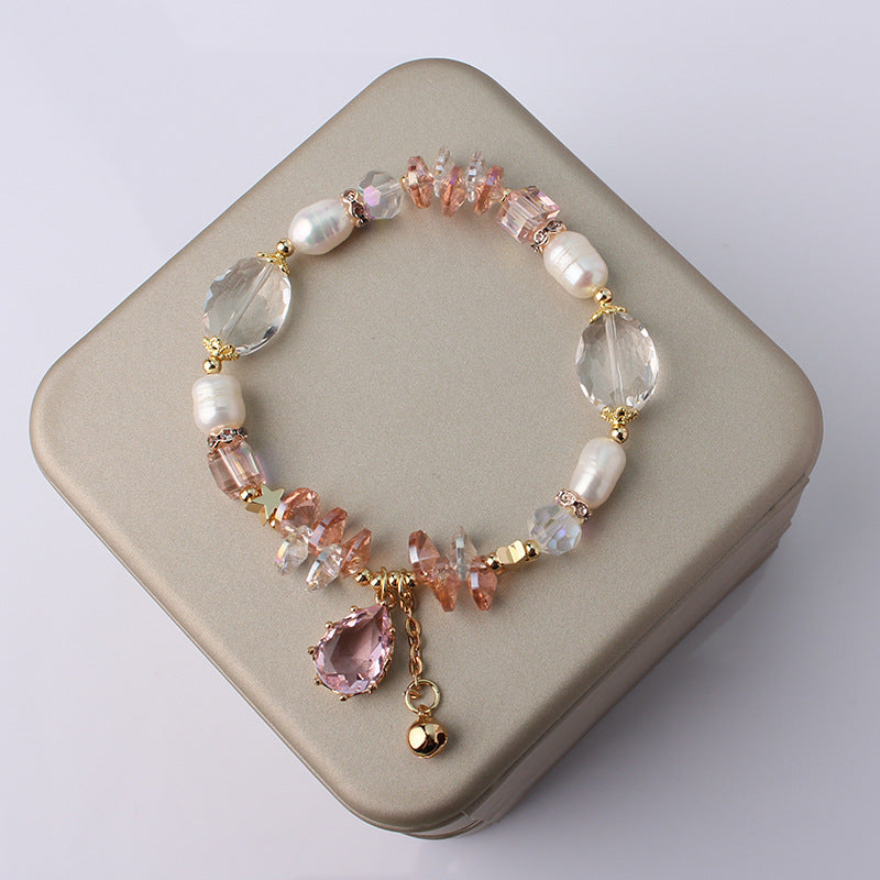 Tinkers Pearl Crystal Stitching Bracelet Korean Style Elite - 0